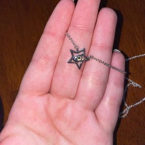 Coach Sterling Silver Star Necklace with Authentic  Swarovski Crystal